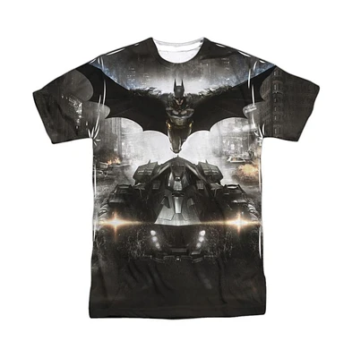 Batman Men's Arkham Knight Poster Short Sleeve Adult Poly Crew Tee / T-Shirt