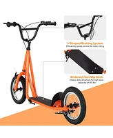 Height Adjustable Kid Kick Scooter with 12 Inch Air Filled Wheel