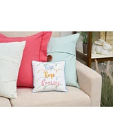 C&F Home 10" x 10" Hip Hop Hooray Embroidered Small Petite Size Accent Throw Pillow