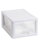 Sterilite 16 Qt Clear Stacking Storage Drawer Container (6 Pack) + 6 Qt (6 Pack)