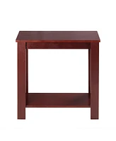 Gouun 2-Tier Modern Compact End Table with Storage Shelf