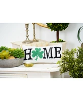 C&F Home 6" x 12" Shamrock Home St. Patrick's Day Hooked Pillow