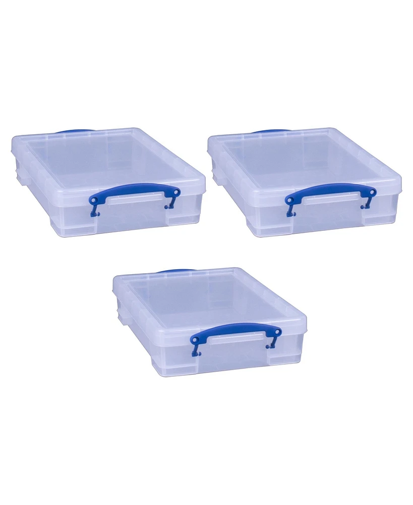 Really Useful Box 4L Storage Container with Lid and Clip Lock Handles