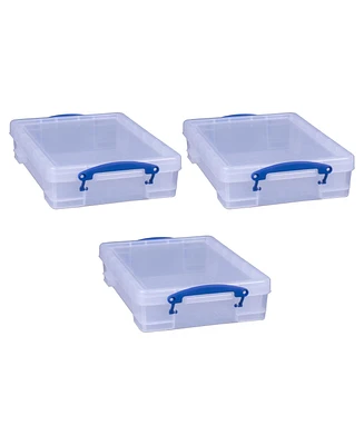 Really Useful Box 4L Storage Container with Lid and Clip Lock Handles