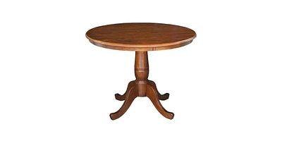 Slickblue Round 36-Inch Pedestal Table - Ideal for Intimate Dining and Gathering