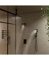 Casainc Rainfall Symphony 3-Function Dual Shower Head Thermostatic Shower System with 3 Sprays Handheld
