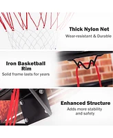 Kuyotq Wall Mounted Fan Backboard with Basketball Hoop and Rim