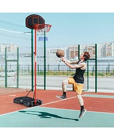 Kuyotq Portable basketball hoop with backboard and wheels
