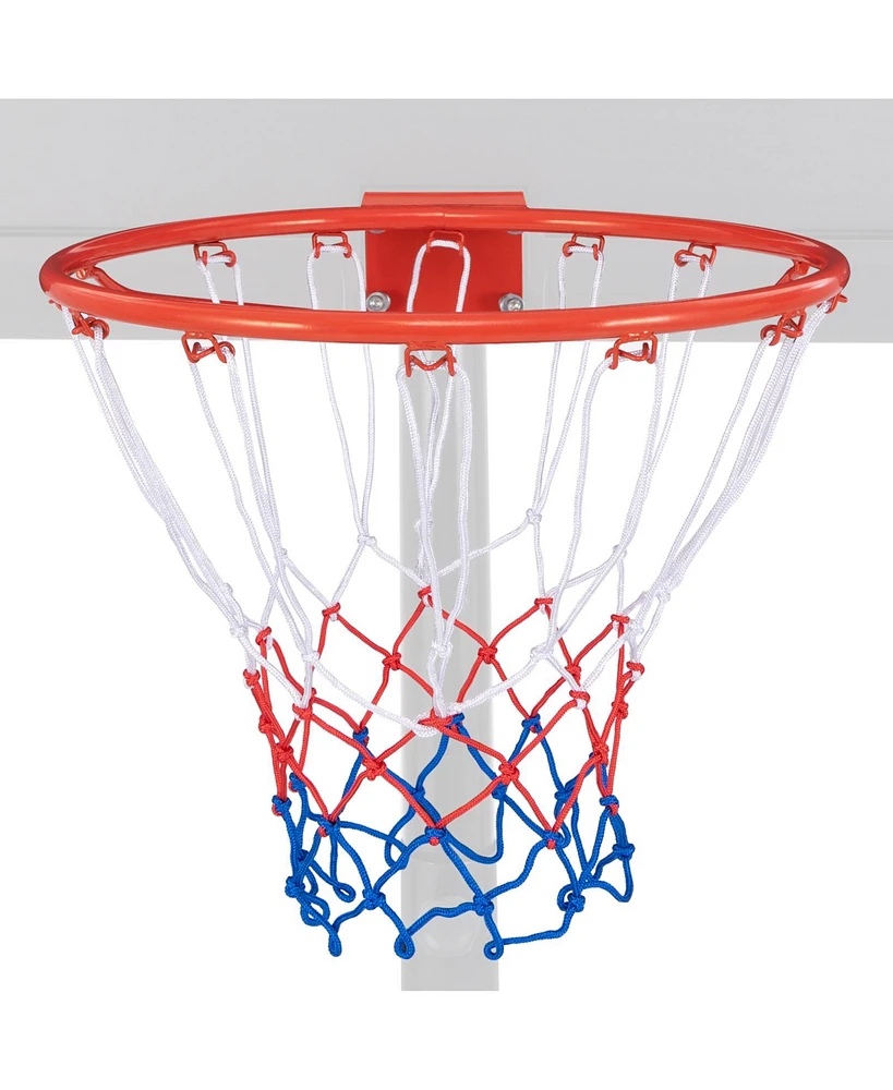 Kuyotq 18 Inch Basketball Rim Goal Replacement with All Weather Net and Mounting Hardware