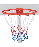 Kuyotq 18 Inch Basketball Rim Goal Replacement with All Weather Net and Mounting Hardware