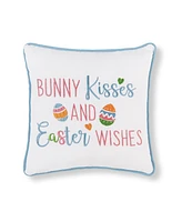 C&F Home 10" x 10" Bunny Kisses Embroidered Small Petite Size Accent Throw Pillow