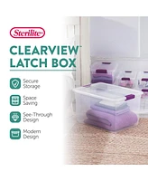 Sterilite 66 Quart ClearView Storage Tote Container with Latching Lid, (18 Pack)