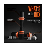 Squatz Adjustable Weight Dumbbells with Non-Slip Neoprene Grip for Versatile Workouts