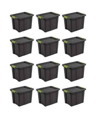 Sterilite Tuff1 Latching 18 Gallon Plastic Storage Container & Lid (12 Pack)