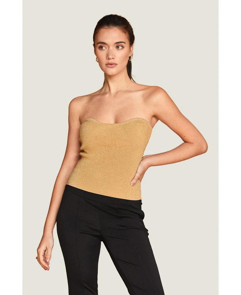 Crescent Women's Rey Lurex Corset Top