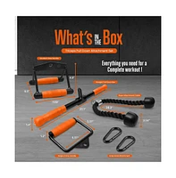 Squatz Triceps Pull Down Attachment Set for Cable Machine and Home Gym