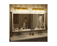 gaomon Modern Crystal Bathroom Vanity Lights Gold Bathroom Light Fixtures Crystal Vanity Shower Lights Over Mirror