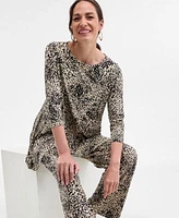 Jm Collection Printed Tunic Top Printed Pull On Pants Exclusively At Macys