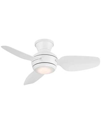 Casa Vieja 36" Whirl Modern Country Indoor Outdoor Ceiling Fan 3 Blade Led Light Remote Control Matte White Finish Blades Bedroom Patio Living Room Ki