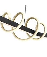 Possini Euro Design Allen 39 1/4" Modern Pendant Ceiling Light Fixture Dining Room Over Table Kitchen Island Foyer Hanging Linear Unique Led Dimmable