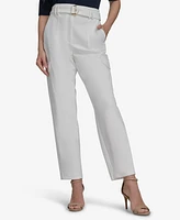 Halston Women's Scuba Straight-Leg Cargo Pants