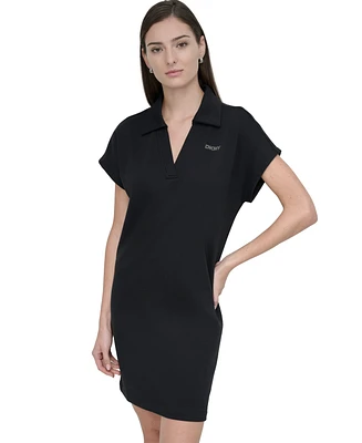 Dkny Women's Mini Stud Logo Short-Sleeve Dress