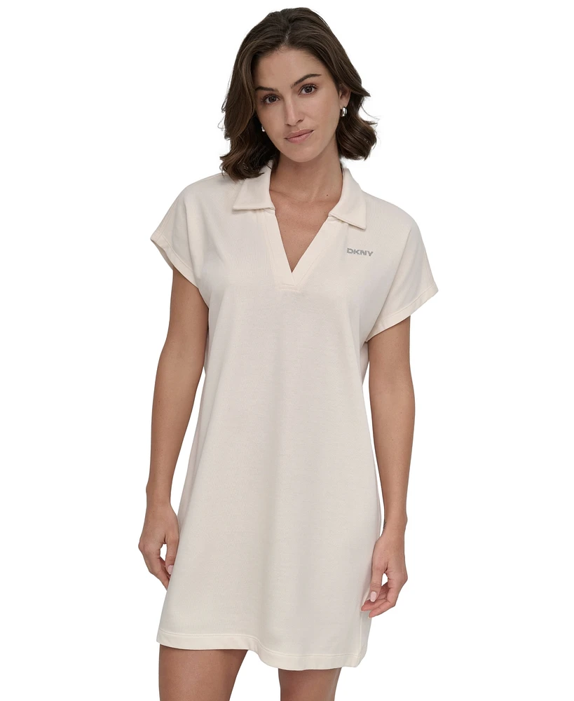 Dkny Women's Mini Stud Logo Short-Sleeve Dress