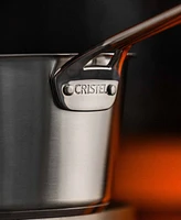 Cristel 1826 3-Piece Stainless Steel Saucepan Set with Glass Lids
