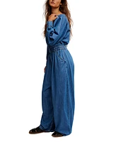 Free People Women's Clara Denim Jumpsuit