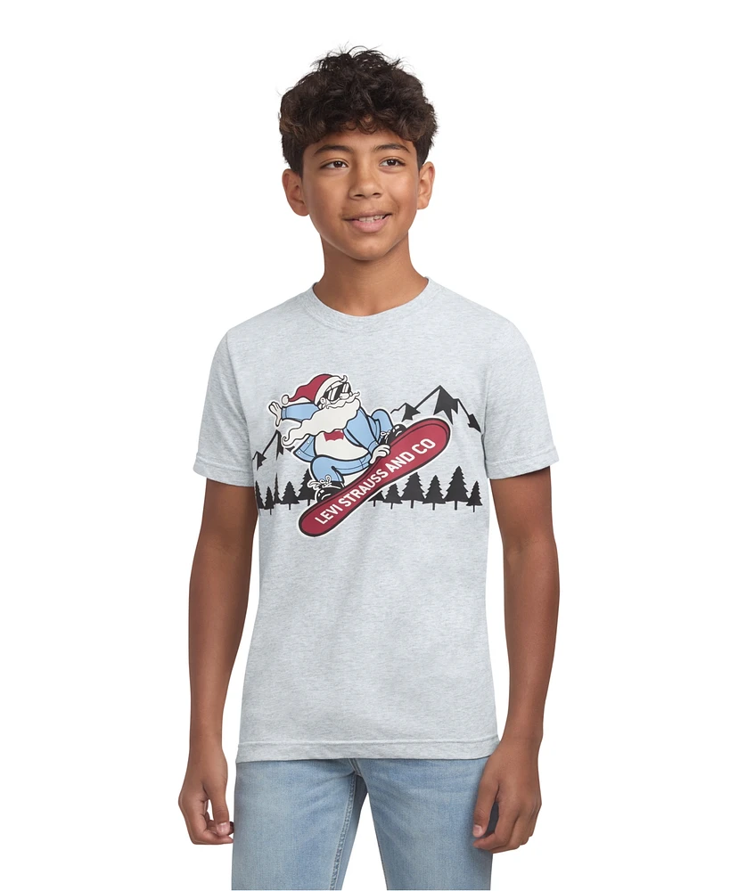 Levi's Big Boys Santa on The Slopes Tee