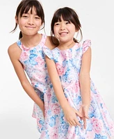 Rare Editions Girls Floral Mikado Social Dress