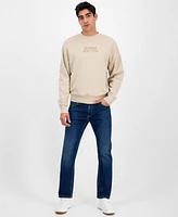 Tai Apparel Men's Ac/Dc Relaxed Fit Long Sleeve Crewneck Graphic Sweatshirt