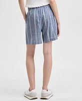 And Now This Women's Striped Elasticated-Back Shorts, Exclusively at Macy's