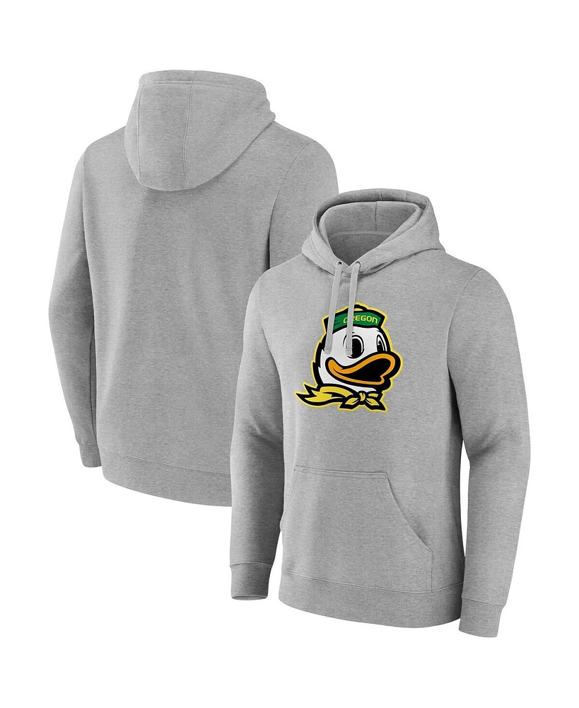 Fanatics Men's Gray Oregon Ducks Primary Logo Pullover Hoodie