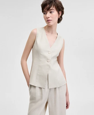 And Now This Women's Sleeveless Double-Button Vest, Exclusively at Macy's