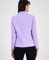 Kasper Women's One Button Notched Collar Blazer, Regular & Petite