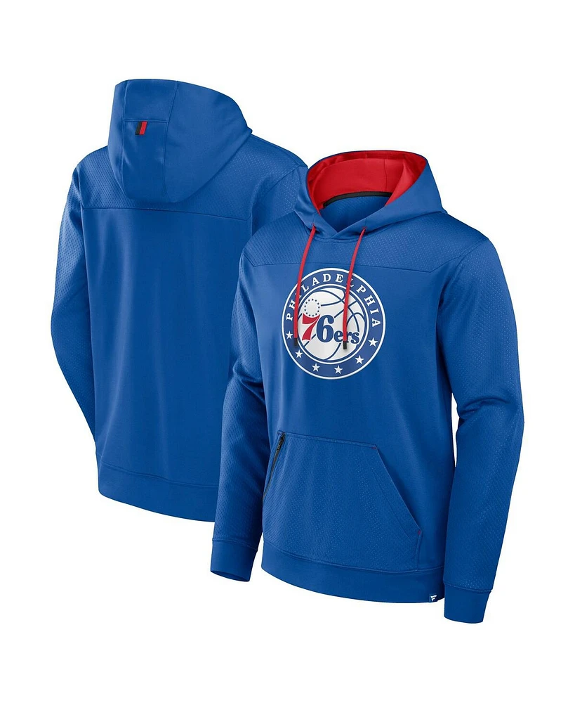 Fanatics Men's Royal Philadelphia 76ers Reserve Defender Pullover Hoodie