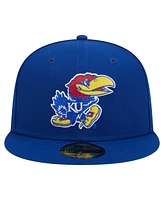 Men's New Era Royal Kansas Jayhawks Evergreen 59FIFTY Fitted Hat