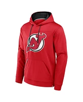 Fanatics Men's Red New Jersey Devils Defender Pullover Hoodie