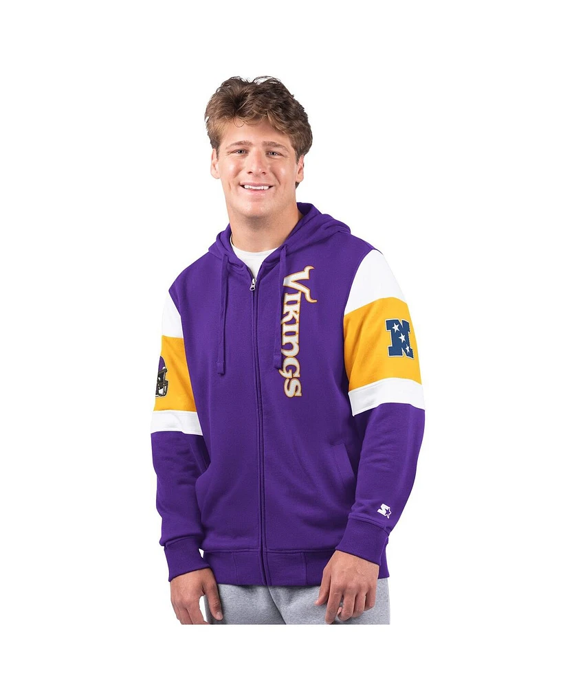 Starter Men's Purple Minnesota Vikings Extreme Full-Zip Hoodie