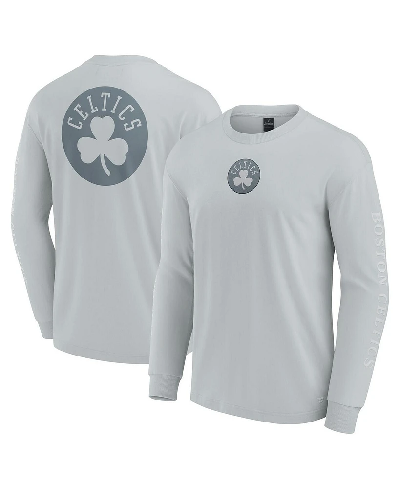 Fanatics Men's Gray Boston Celtics Elements Strive Long Sleeve T-Shirt