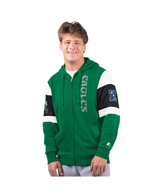 Starter Men's Kelly Green Philadelphia Eagles Extreme Vintage Logo Full-Zip Hoodie