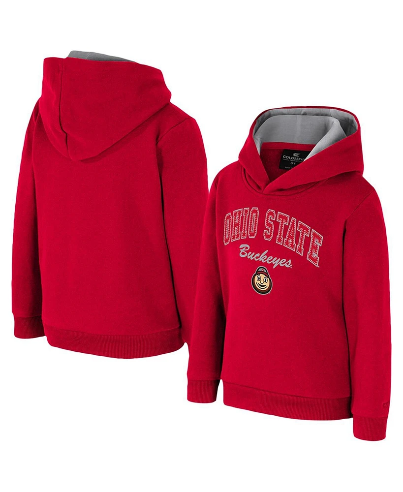 Colosseum Toddler Scarlet Ohio State Buckeyes Centauri Pullover Hoodie