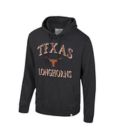 Colosseum Men's Black Texas Longhorns Big Tall Cap E-Tan Pullover Hoodie