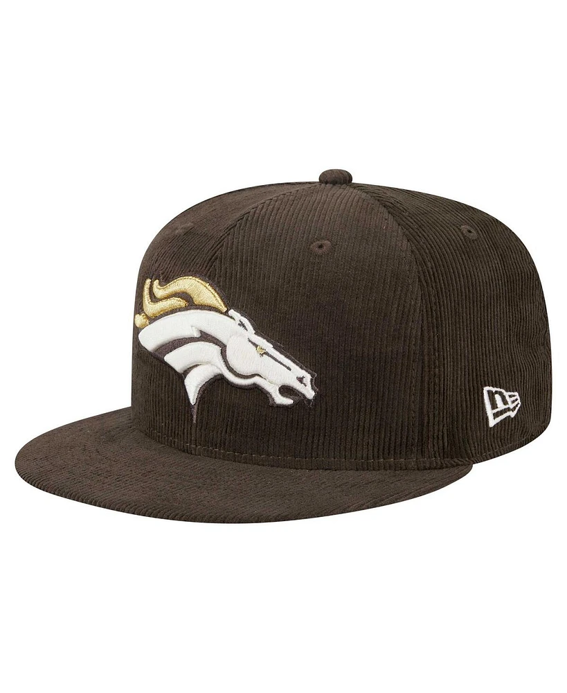 New Era Men's Brown Denver Broncos Choco Cord 59FIFTY Fitted Hat