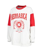 Gameday Couture Women's White/Scarlet Nebraska Huskers It's A Vibe Dolman Pullover Sweatshirt