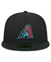 New Era Men's Black Arizona Diamondbacks Checkered Undervisor 59FIFTY Fitted Hat