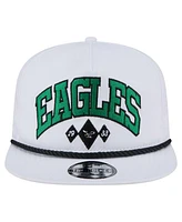 New Era Men's White Philadelphia Eagles Diamond Golfer Snapback Hat