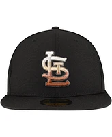 New Era Men's Black St. Louis Cardinals Dune Gradient Side Patch 59FIFTY Fitted Hat