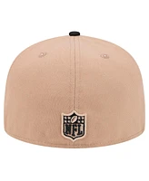 New Era Men's Tan Las Vegas Raiders Logo Main 59FIFTY Fitted Hat